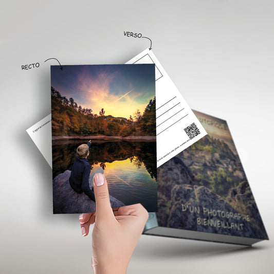 1 Carte postale "L'appel de l'aventure"  10 x 15 cm, image tirée du livre : "Petit journal utopique d'un photographe bienveillant"