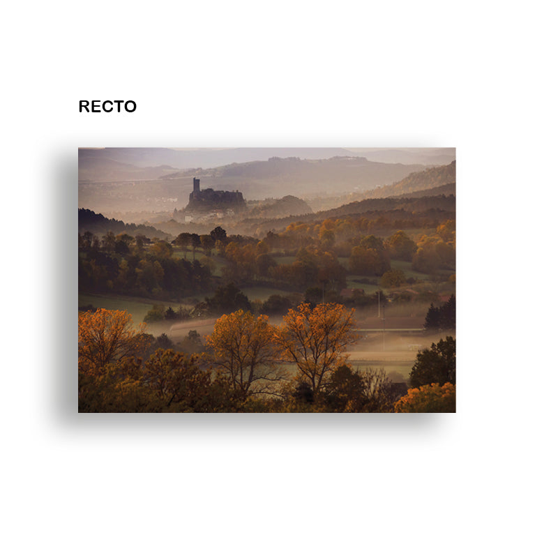 1 Carte postale "La forteresse de Polignac en automne" 10 x 15 cm